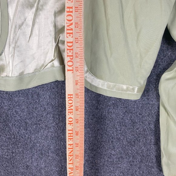 Lori Weidner Evenings Jacket Size 8 Women's Green Rayon Blend Made In Canada - Picture 5 of 8